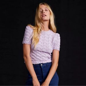 Anthropologie knit top size medium in lavender brand new with tags